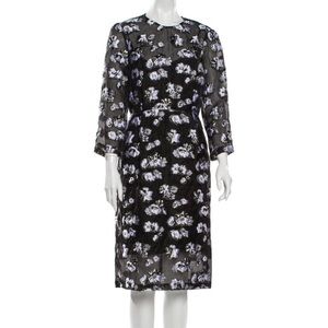Rachel Comey Haight Floral-print Chiffon Dress In Black size 4 new